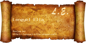 Lengyel Ella névjegykártya
